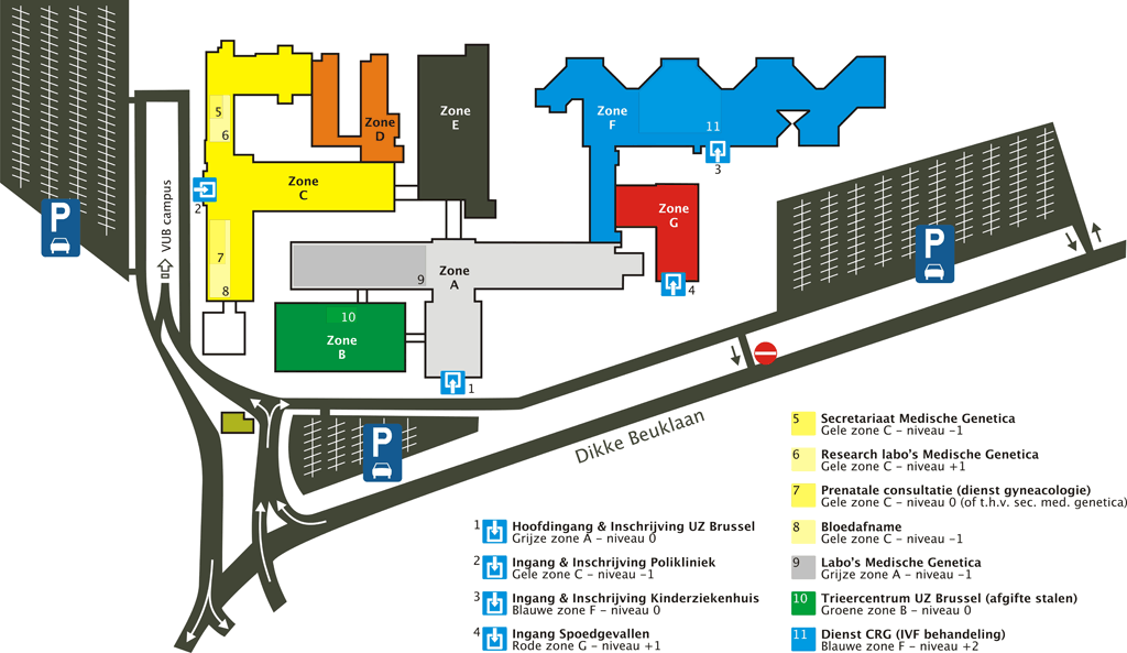 Plattegrond UZ Brussel